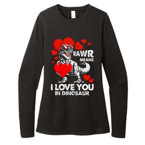 Funny Trex Valentines Day Rawr Means I Love You In Dinosaur Meaningful Gift Womens CVC Long Sleeve Shirt