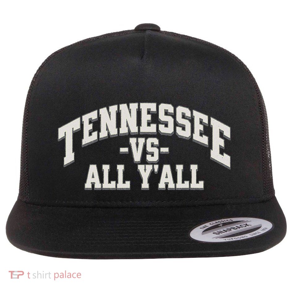 Funny Tennessee Vs All Yall Knoxville Tn Orange Flat Bill Trucker Hat