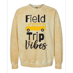 Field Trip Vibes School bus Last Day of School Trip Colorblast Crewneck Sweatshirt