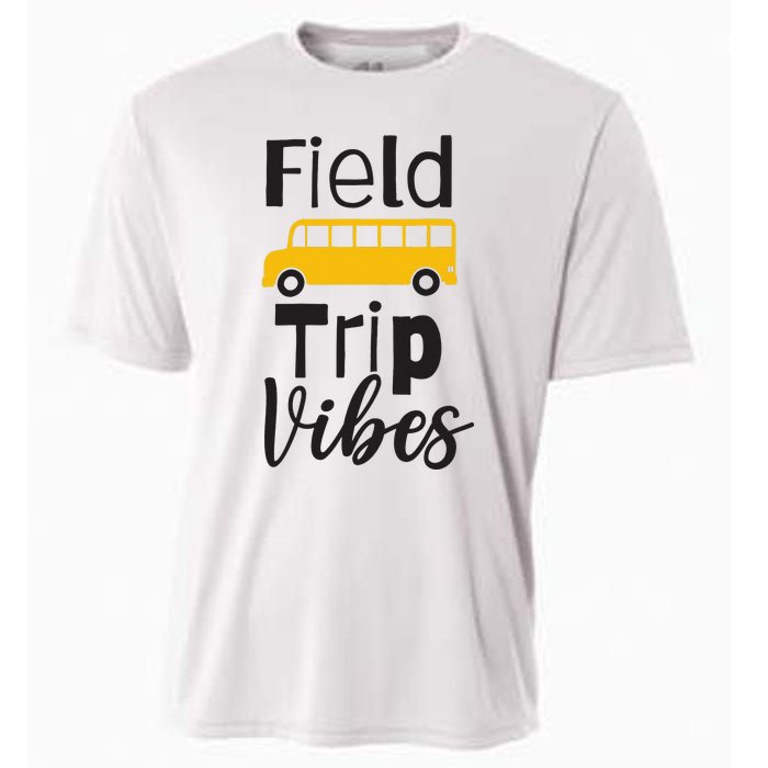 Field Trip Vibes School bus Last Day of School Trip Cooling Performance Crew T-Shirt