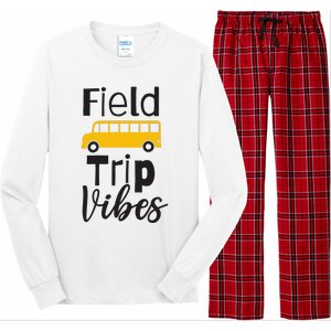 Field Trip Vibes School bus Last Day of School Trip Long Sleeve Pajama Set