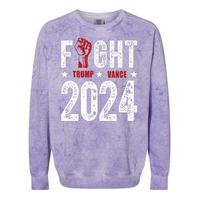 Fight Trump Vance 2024 Republican Colorblast Crewneck Sweatshirt