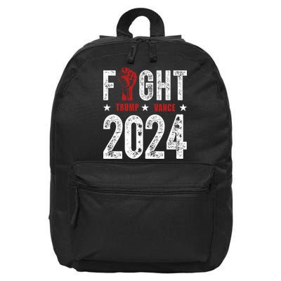 Fight Trump Vance 2024 Republican 16 in Basic Backpack