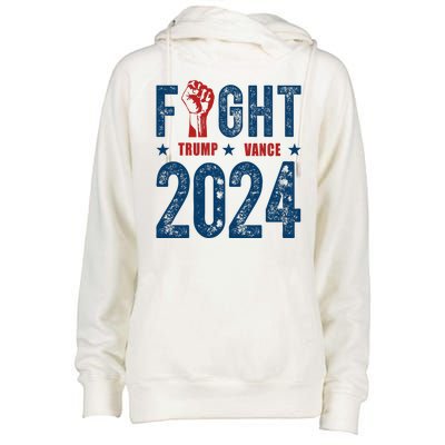 Fight Trump Vance 2024 Republican Womens Funnel Neck Pullover Hood