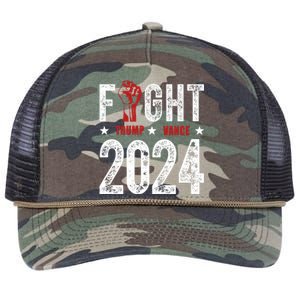 Fight Trump Vance 2024 Republican Retro Rope Trucker Hat Cap