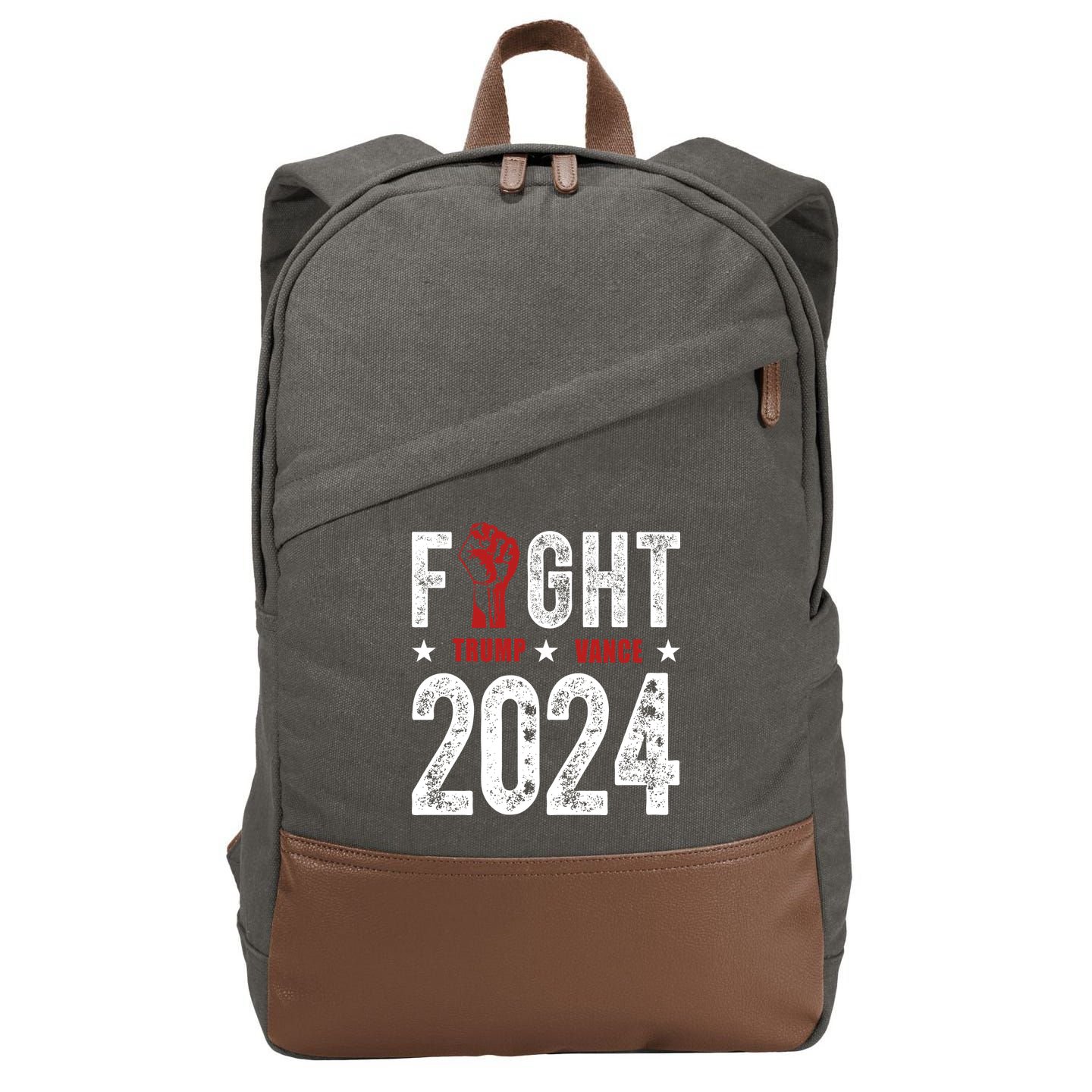 Fight Trump Vance 2024 Republican Cotton Canvas Backpack