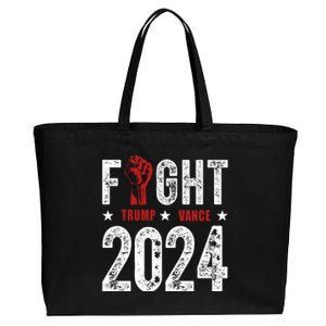 Fight Trump Vance 2024 Republican Cotton Canvas Jumbo Tote