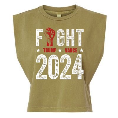 Fight Trump Vance 2024 Republican Garment-Dyed Women's Muscle Tee