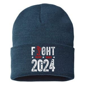 Fight Trump Vance 2024 Republican Sustainable Knit Beanie