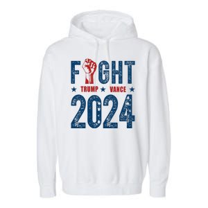 Fight Trump Vance 2024 Republican Garment-Dyed Fleece Hoodie