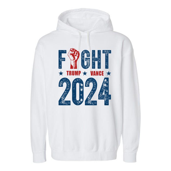 Fight Trump Vance 2024 Republican Garment-Dyed Fleece Hoodie