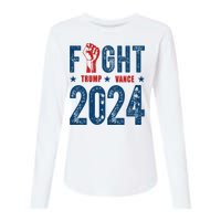 Fight Trump Vance 2024 Republican Womens Cotton Relaxed Long Sleeve T-Shirt