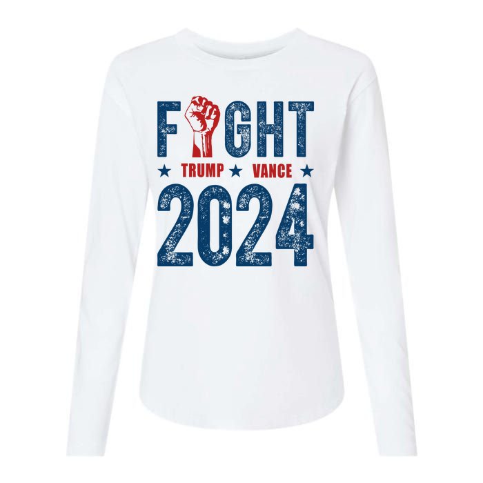 Fight Trump Vance 2024 Republican Womens Cotton Relaxed Long Sleeve T-Shirt