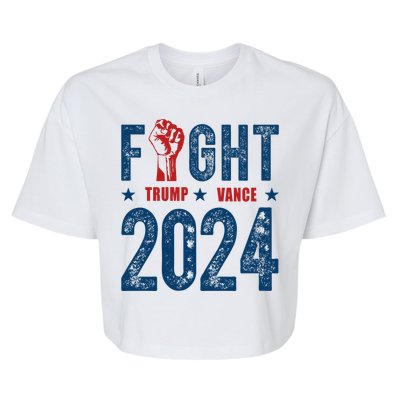 Fight Trump Vance 2024 Republican Bella+Canvas Jersey Crop Tee