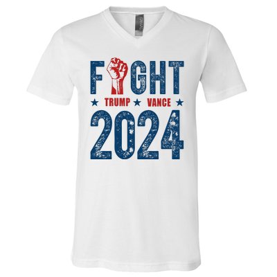 Fight Trump Vance 2024 Republican V-Neck T-Shirt