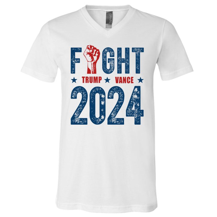 Fight Trump Vance 2024 Republican V-Neck T-Shirt