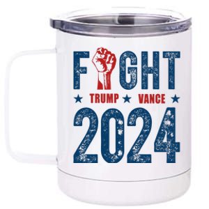 Fight Trump Vance 2024 Republican 12 oz Stainless Steel Tumbler Cup