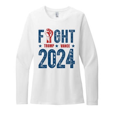 Fight Trump Vance 2024 Republican Womens CVC Long Sleeve Shirt