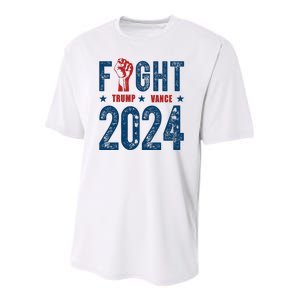 Fight Trump Vance 2024 Republican Youth Performance Sprint T-Shirt