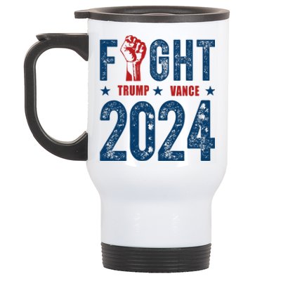 Fight Trump Vance 2024 Republican Stainless Steel Travel Mug