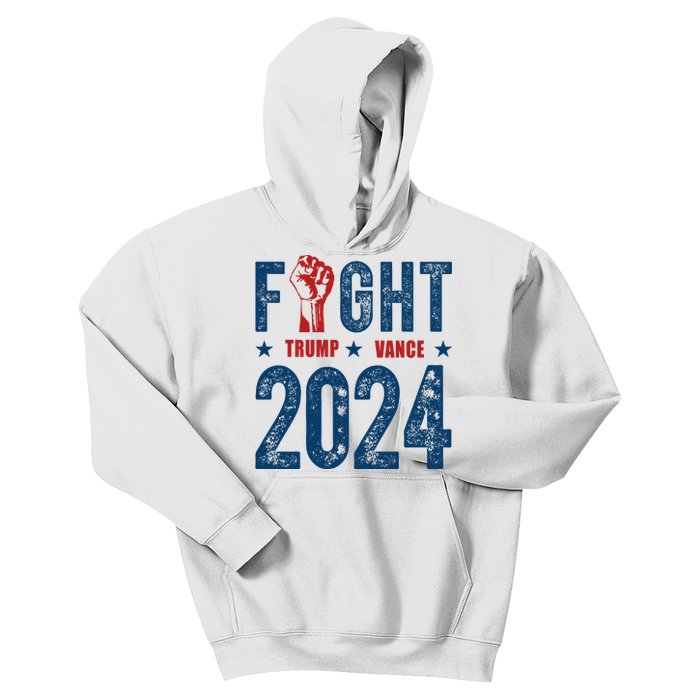 Fight Trump Vance 2024 Republican Kids Hoodie