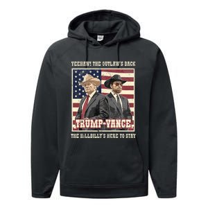 Funny Trump Vance 2024 Outlaw Hillbily Won Inauguration Performance Fleece Hoodie