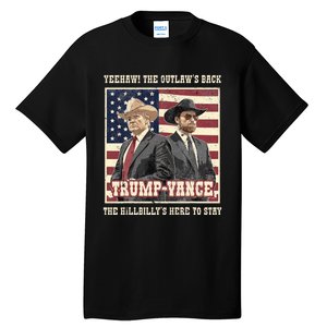 Funny Trump Vance 2024 Outlaw Hillbily Won Inauguration Tall T-Shirt