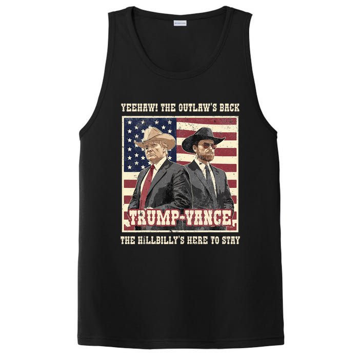 Funny Trump Vance 2024 Outlaw Hillbily Won Inauguration PosiCharge Competitor Tank