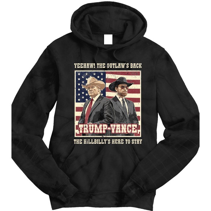 Funny Trump Vance 2024 Outlaw Hillbily Won Inauguration Tie Dye Hoodie