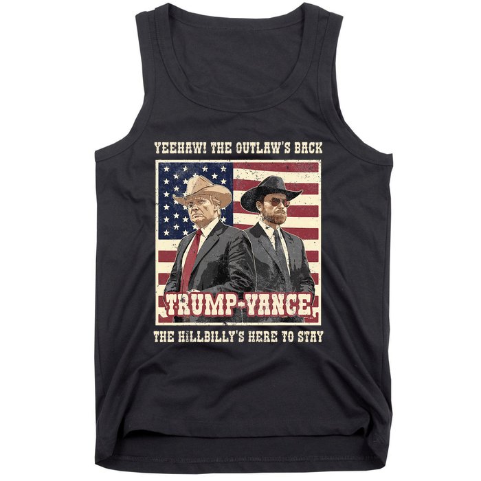 Funny Trump Vance 2024 Outlaw Hillbily Won Inauguration Tank Top