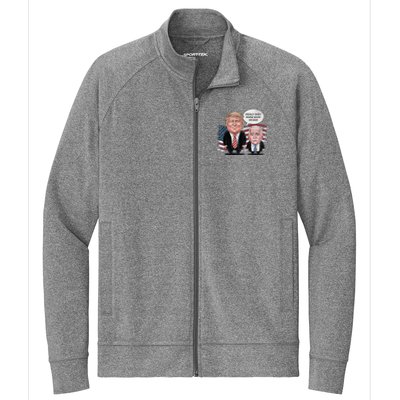 Funny Trump Vs Biden I Really DonT Know What He Said Stretch Full-Zip Cadet Jacket