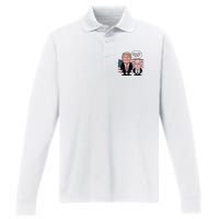 Funny Trump Vs Biden I Really DonT Know What He Said Performance Long Sleeve Polo