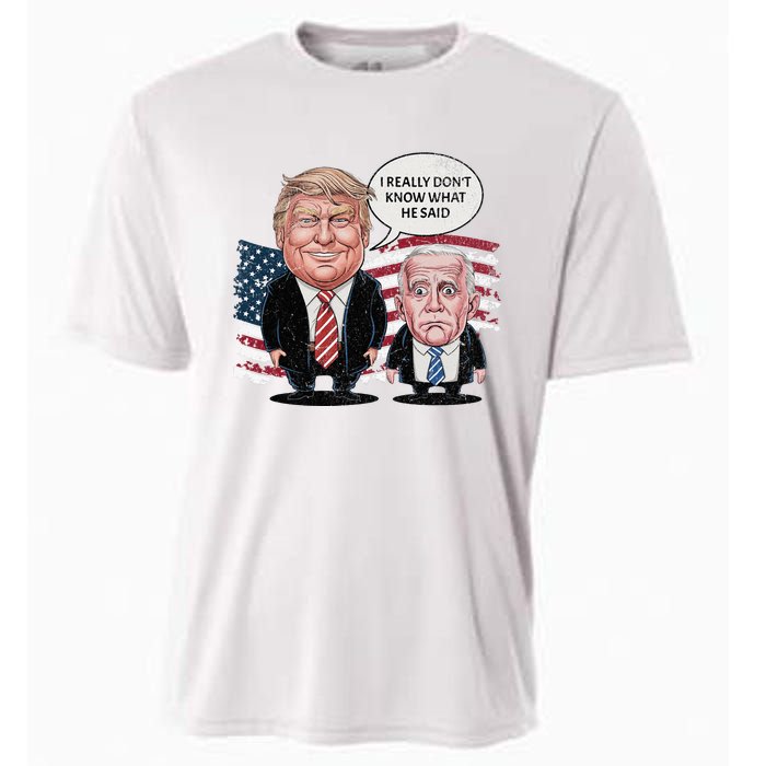 Funny Trump Vs Biden I Really DonT Know What He Said Cooling Performance Crew T-Shirt