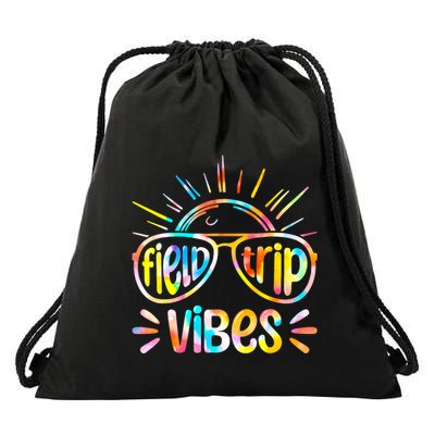 Field Trip Vibes Sunglasses Tie Dye Field Day Teachers Drawstring Bag