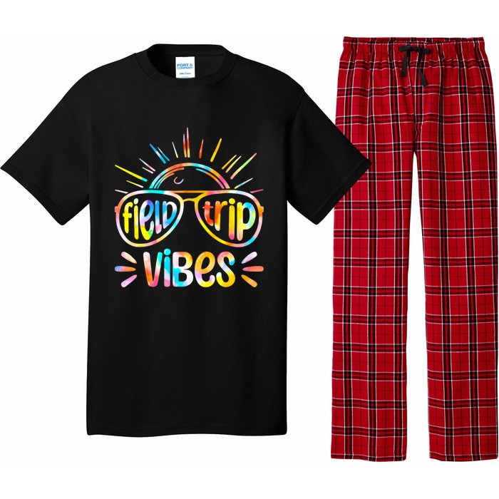 Field Trip Vibes Sunglasses Tie Dye Field Day Teachers Pajama Set