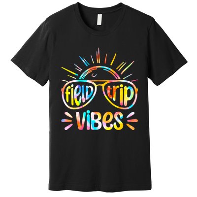 Field Trip Vibes Sunglasses Tie Dye Field Day Teachers Premium T-Shirt