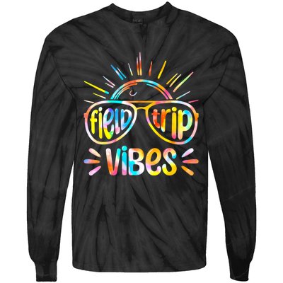 Field Trip Vibes Sunglasses Tie Dye Field Day Teachers Tie-Dye Long Sleeve Shirt