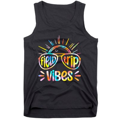 Field Trip Vibes Sunglasses Tie Dye Field Day Teachers Tank Top