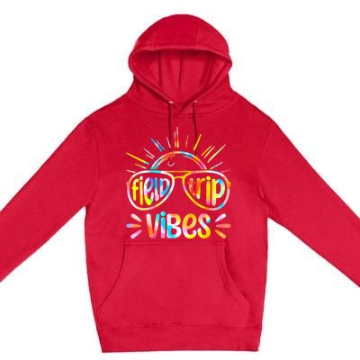 Field Trip Vibes Sunglasses Tie Dye Field Day Teachers Premium Pullover Hoodie