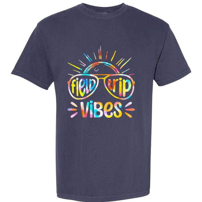 Field Trip Vibes Sunglasses Tie Dye Field Day Teachers Garment-Dyed Heavyweight T-Shirt