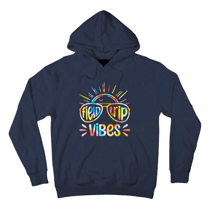 Field Trip Vibes Sunglasses Tie Dye Field Day Teachers Hoodie