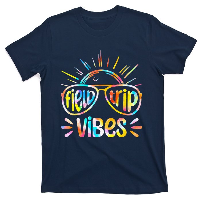 Field Trip Vibes Sunglasses Tie Dye Field Day Teachers T-Shirt