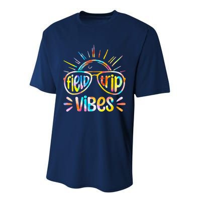 Field Trip Vibes Sunglasses Tie Dye Field Day Teachers Performance Sprint T-Shirt