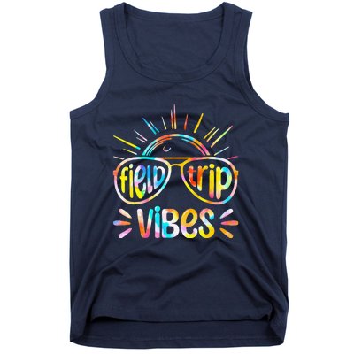 Field Trip Vibes Sunglasses Tie Dye Field Day Teachers Tank Top