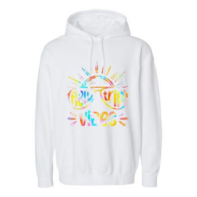 Field Trip Vibes Sunglasses Tie Dye Field Day Teachers Garment-Dyed Fleece Hoodie