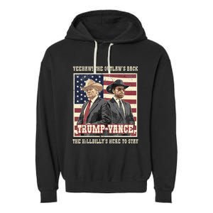 Funny Trump Vance 2024 Outlaw Hillbily Won Inauguration Garment-Dyed Fleece Hoodie