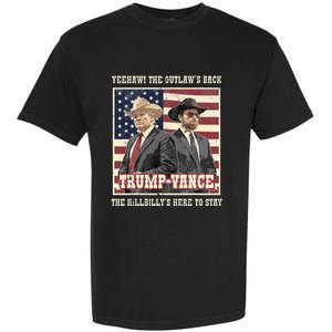 Funny Trump Vance 2024 Outlaw Hillbily Won Inauguration Garment-Dyed Heavyweight T-Shirt