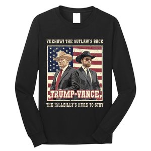 Funny Trump Vance 2024 Outlaw Hillbily Won Inauguration Long Sleeve Shirt