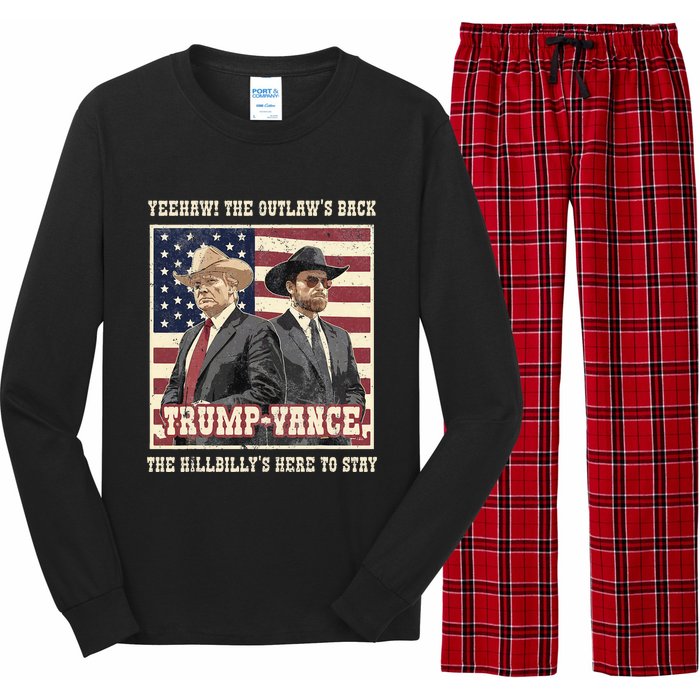 Funny Trump Vance 2024 Outlaw Hillbily Won Inauguration Long Sleeve Pajama Set