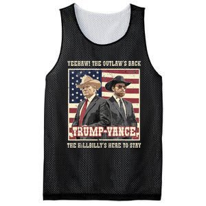 Funny Trump Vance 2024 Outlaw Hillbily Won Inauguration Mesh Reversible Basketball Jersey Tank